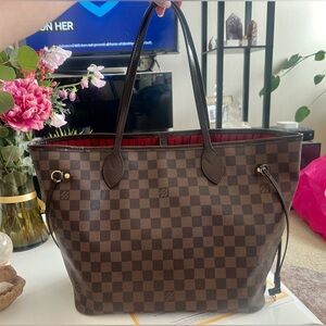 LOUIS VUITTON Damier Ebene Neverfull (MM)